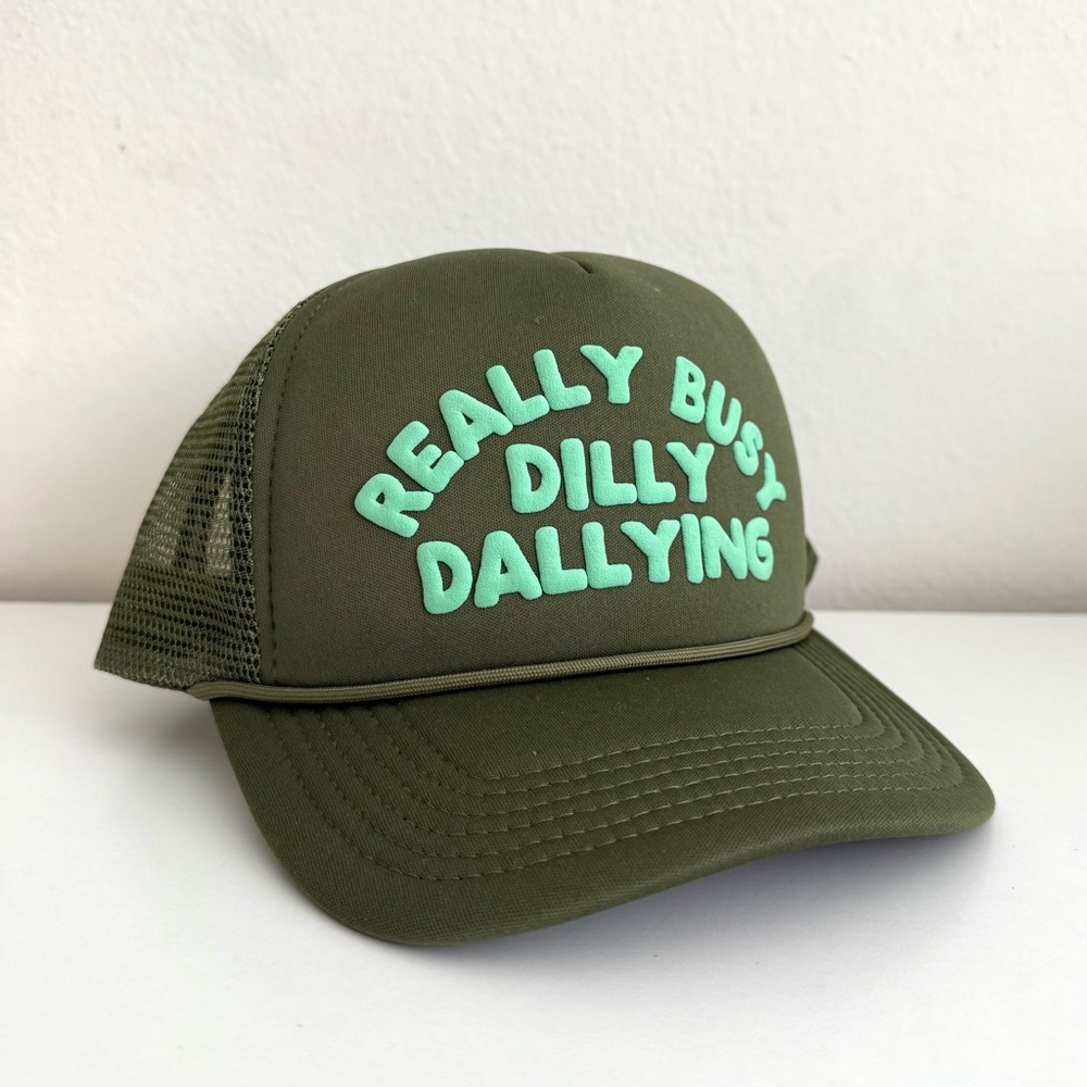 Etta & East | ETTA OG | Dilly Dallying Green Trucker Hat